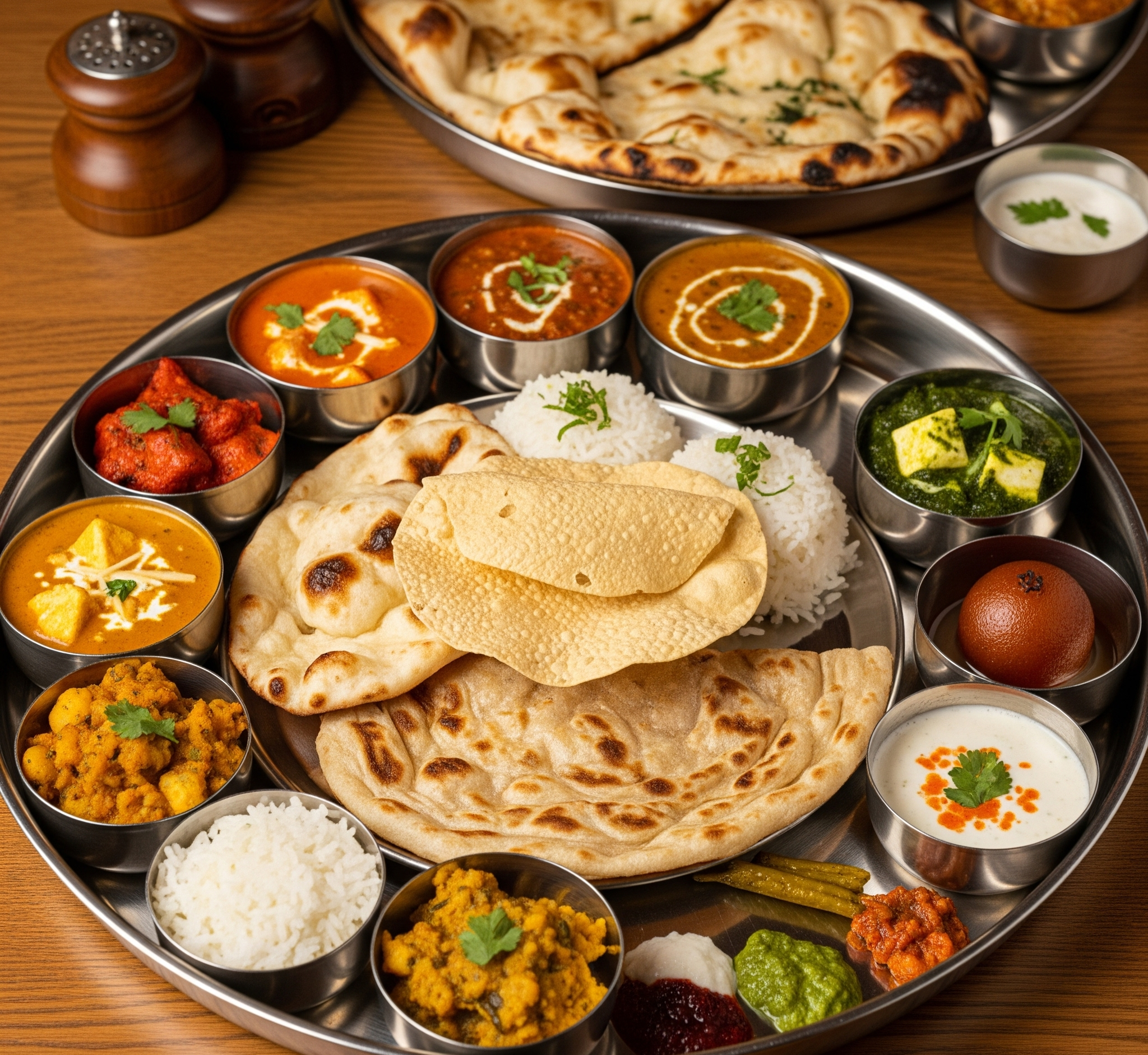 Traditional Indian thali